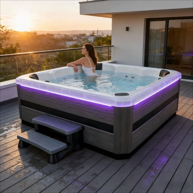 Spa Wellness Jacuzzi - Buitenjacuzzi voor meerdere personen, verwarmd, met
