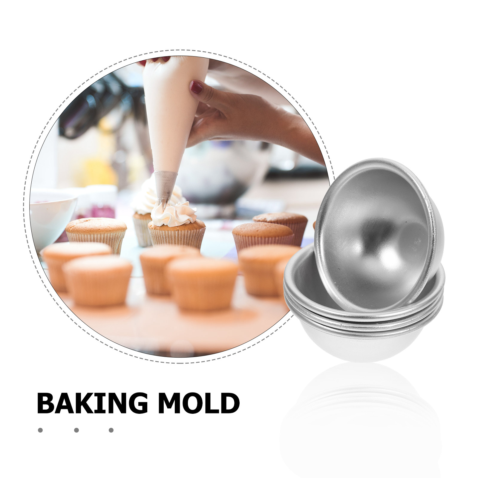 4 stuks aluminium halfronde ba - Bath Bomb Mold recensie en prijs