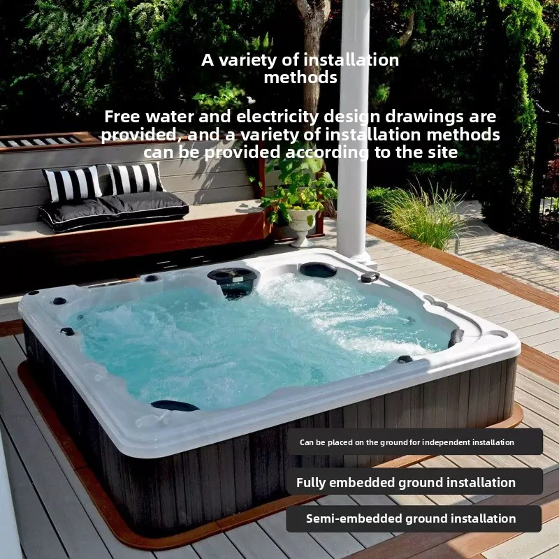 Buitenjacuzzi voor meerdere pe - Spa Wellness Jacuzzi recensie en prijs