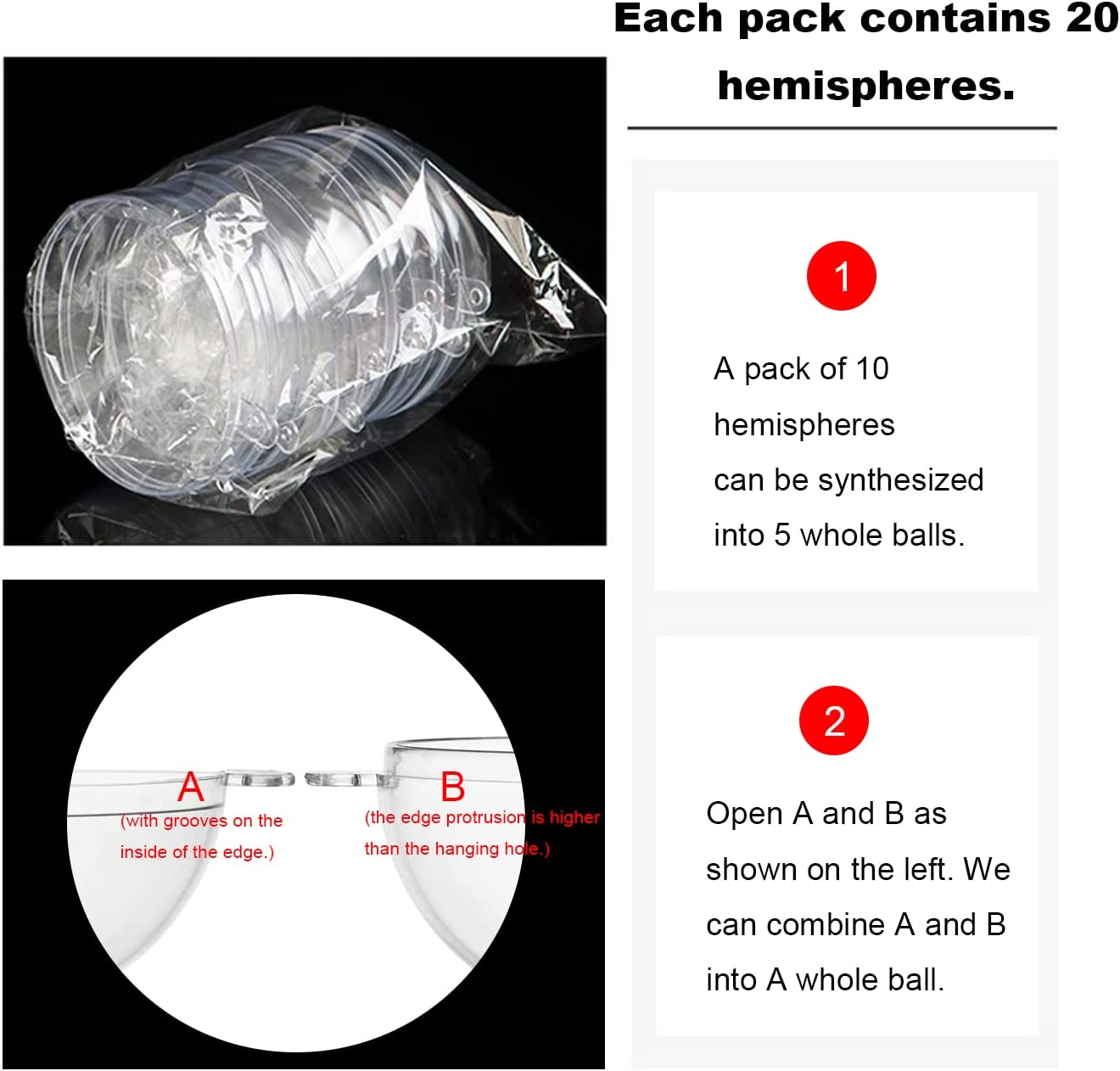 Clear Plastic Ornamenten Balle - Bath Bomb Mold recensie en prijs